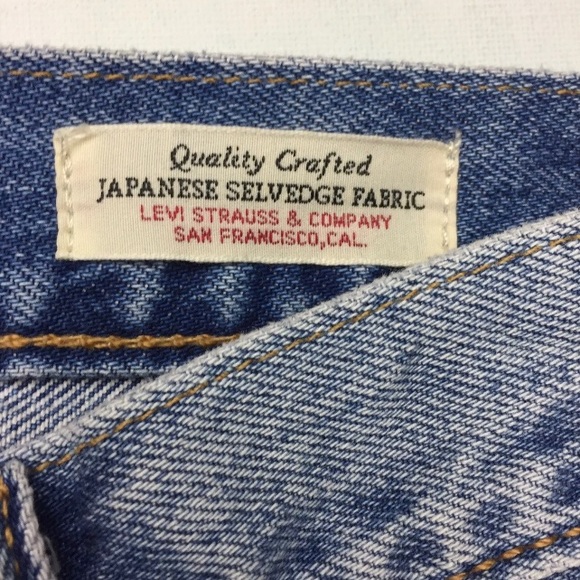 Levis 505 C Slim Straight Leg Selvedge Denim Jeans - Picture 5 of 8